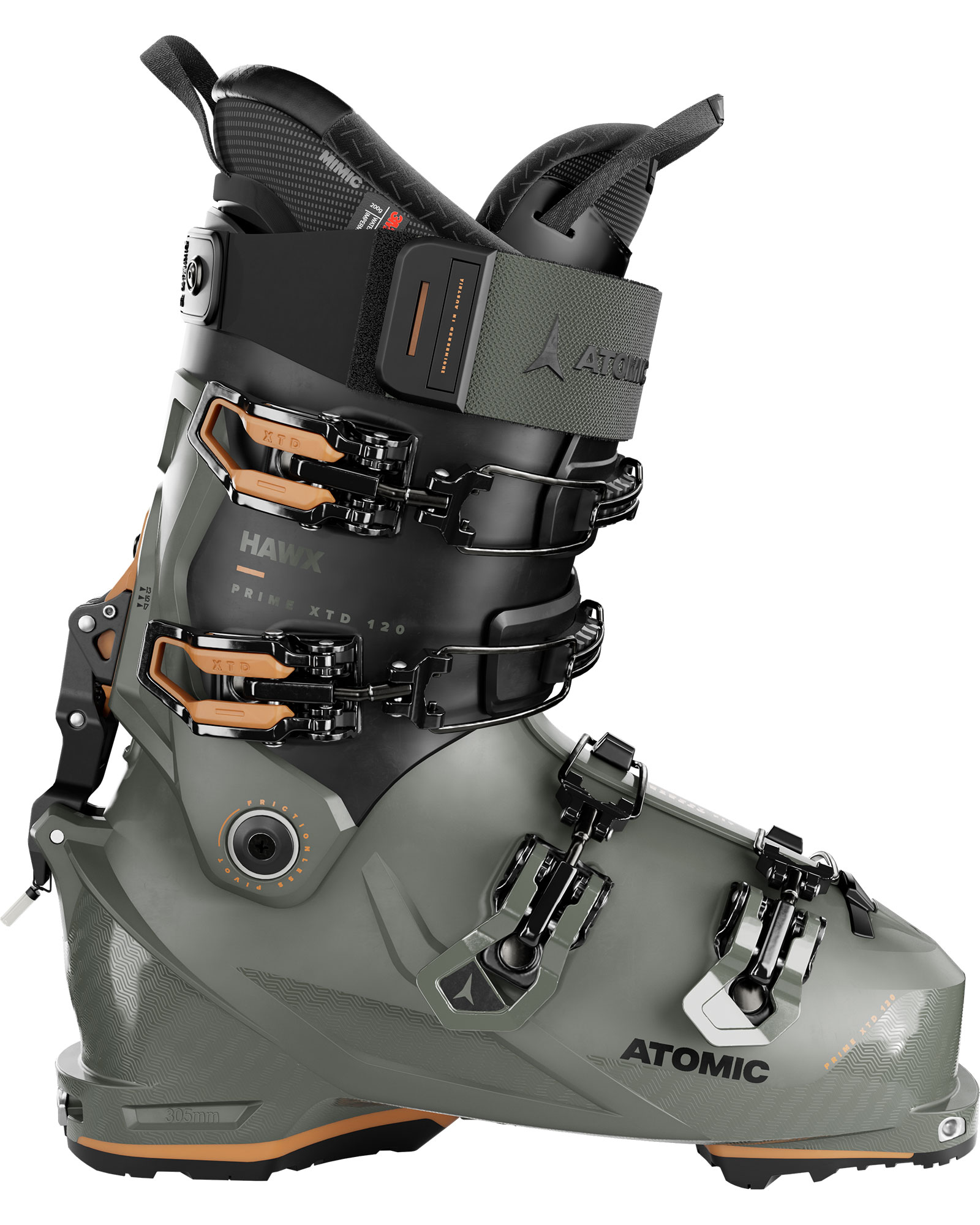 Atomic Hawx Prime XTD 120 GW Men’s Ski Boots 2024 - army green/black/orange MP 29.0