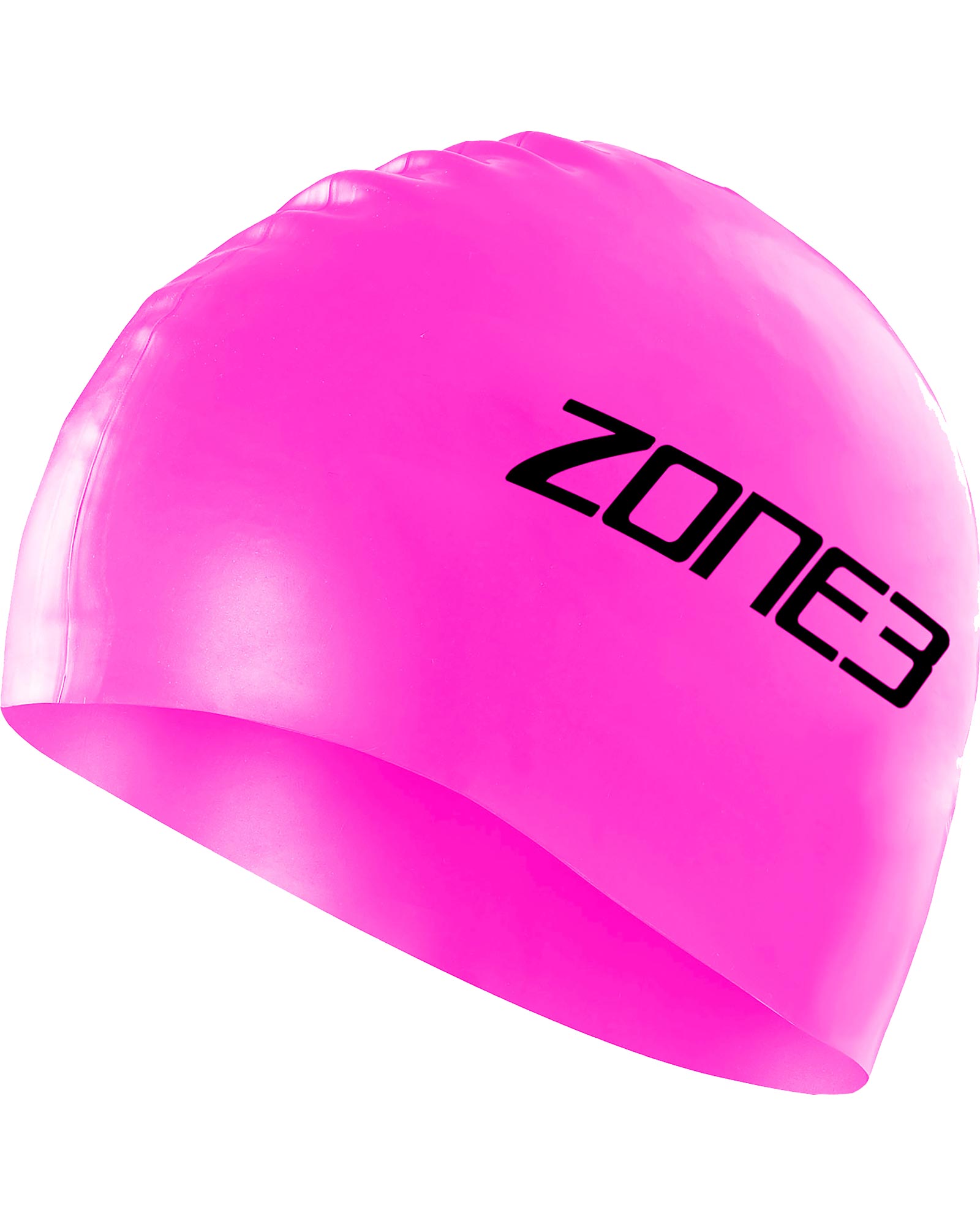 Zone3 Silicone Swim Cap - Hi Vis Pink