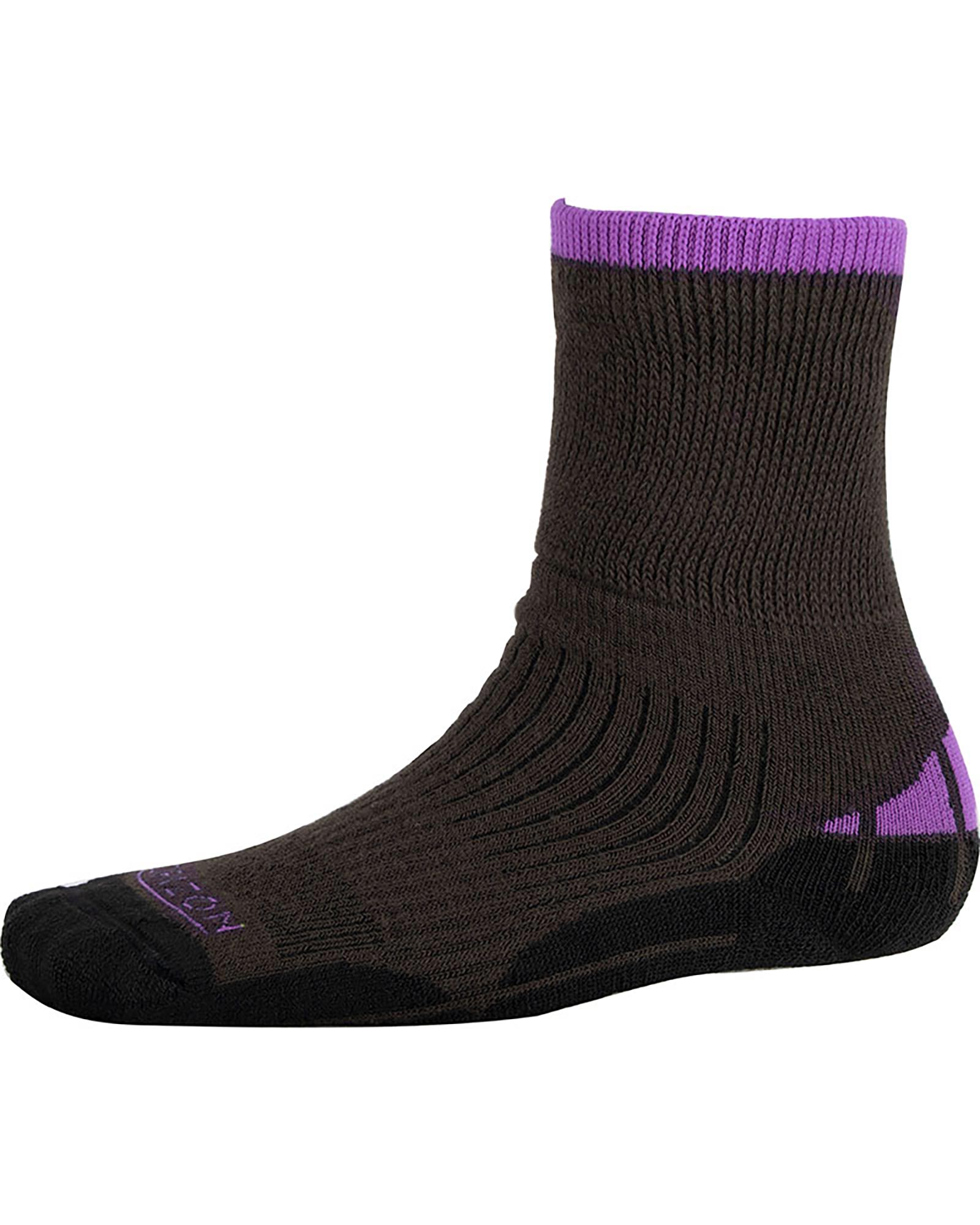 Ellis Brigham Hiker Coolmax Kids’ Socks - Charcoal/Violet XS