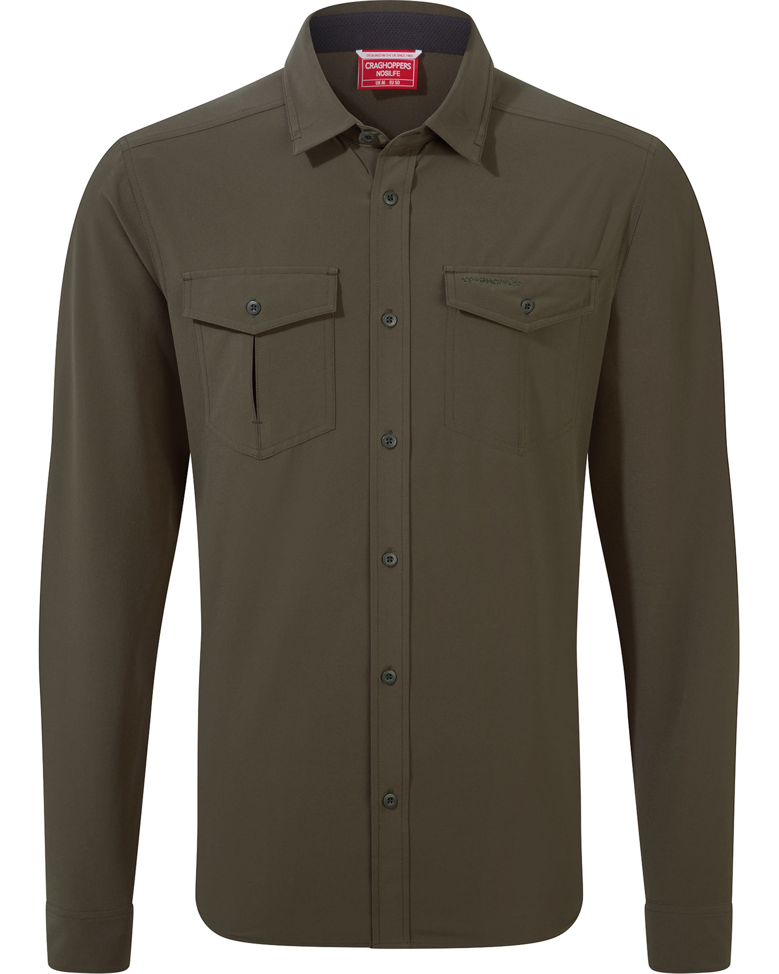 Craghoppers Men’s NosiLife Eiger Long Sleeve Shirt - Woodland Green XL