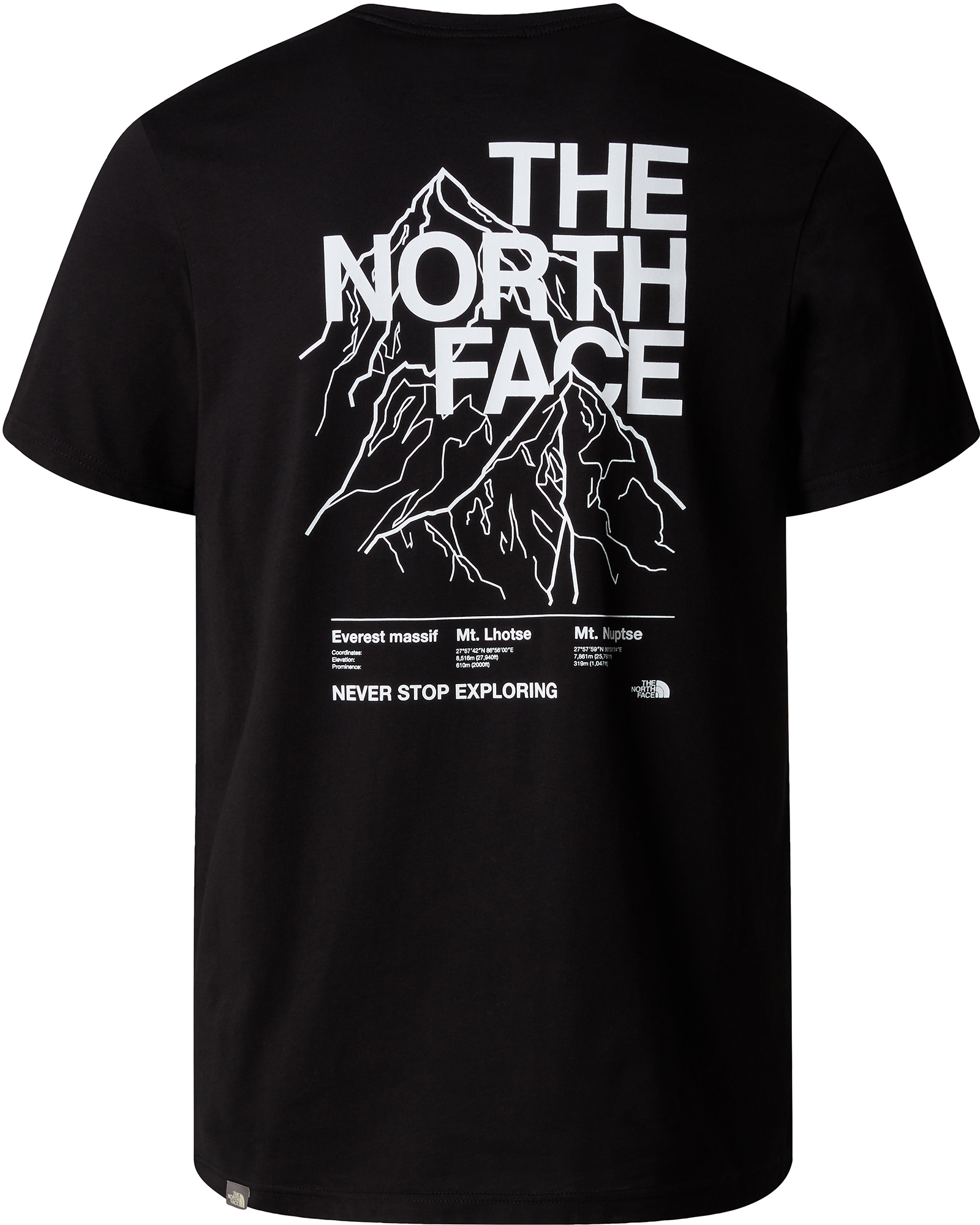 The North Face Men’s Mountain Outline T Shirt - TNF Black-TNF White M