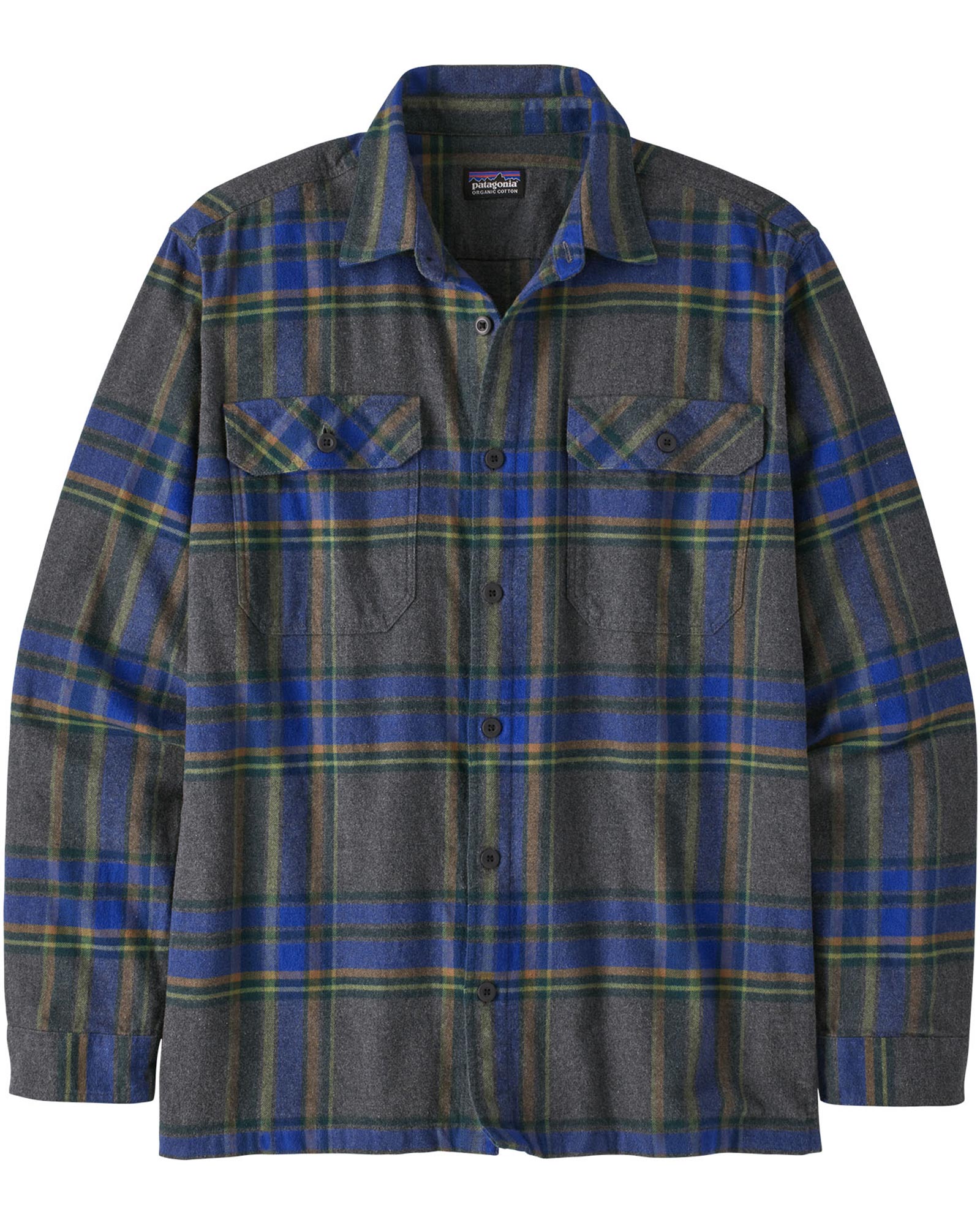 Patagonia Men’s Organic Long Sleeve Flannel Shirt - Edge/Black S