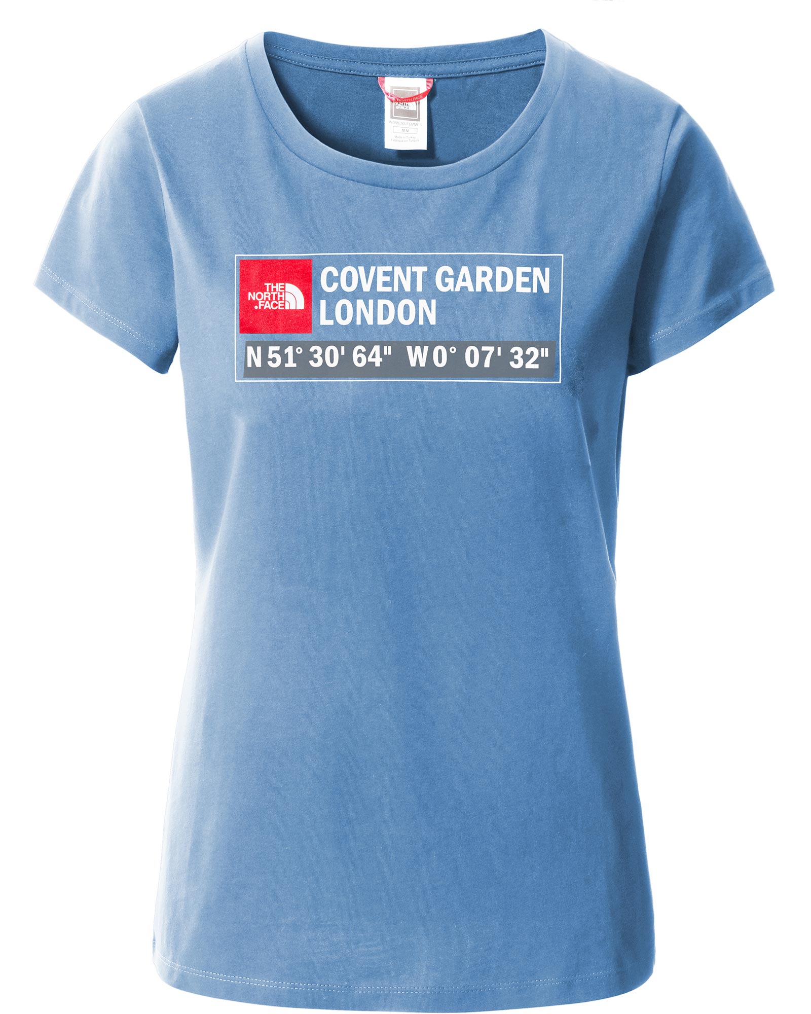 The North Face Covent Garden GPS Logo Women’s T Shirt - Vintage Blue XL