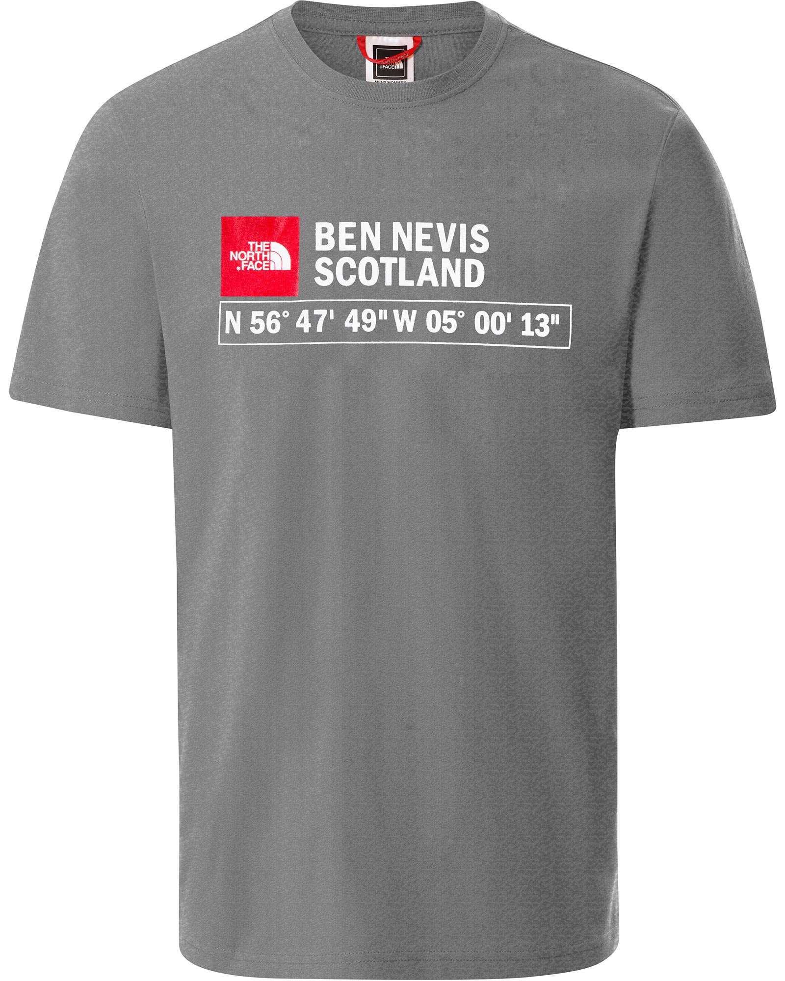 The North Face Ben Nevis GPS Logo Men’s T Shirt - Medium Grey Heather S