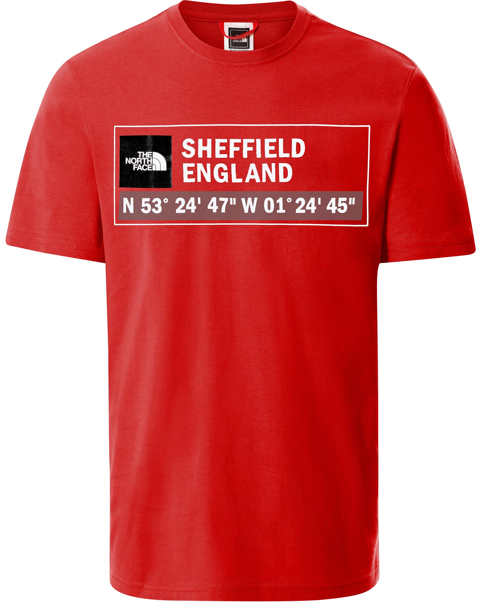The North Face Sheffield GPS Logo Men’s T Shirt - Fiery Red S