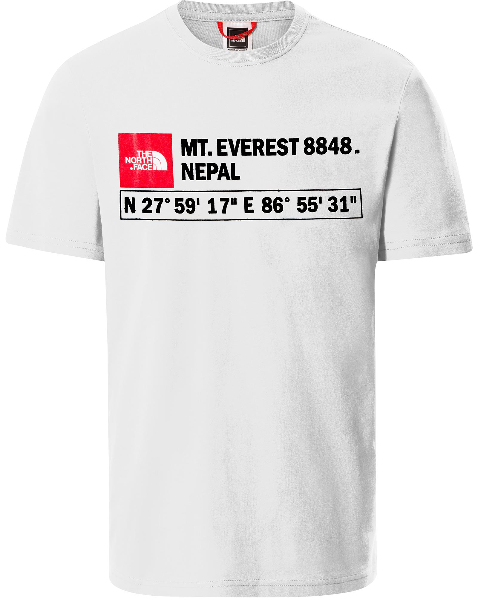 The North Face Mt Everest GPS Logo Men’s T Shirt - TNF White XS