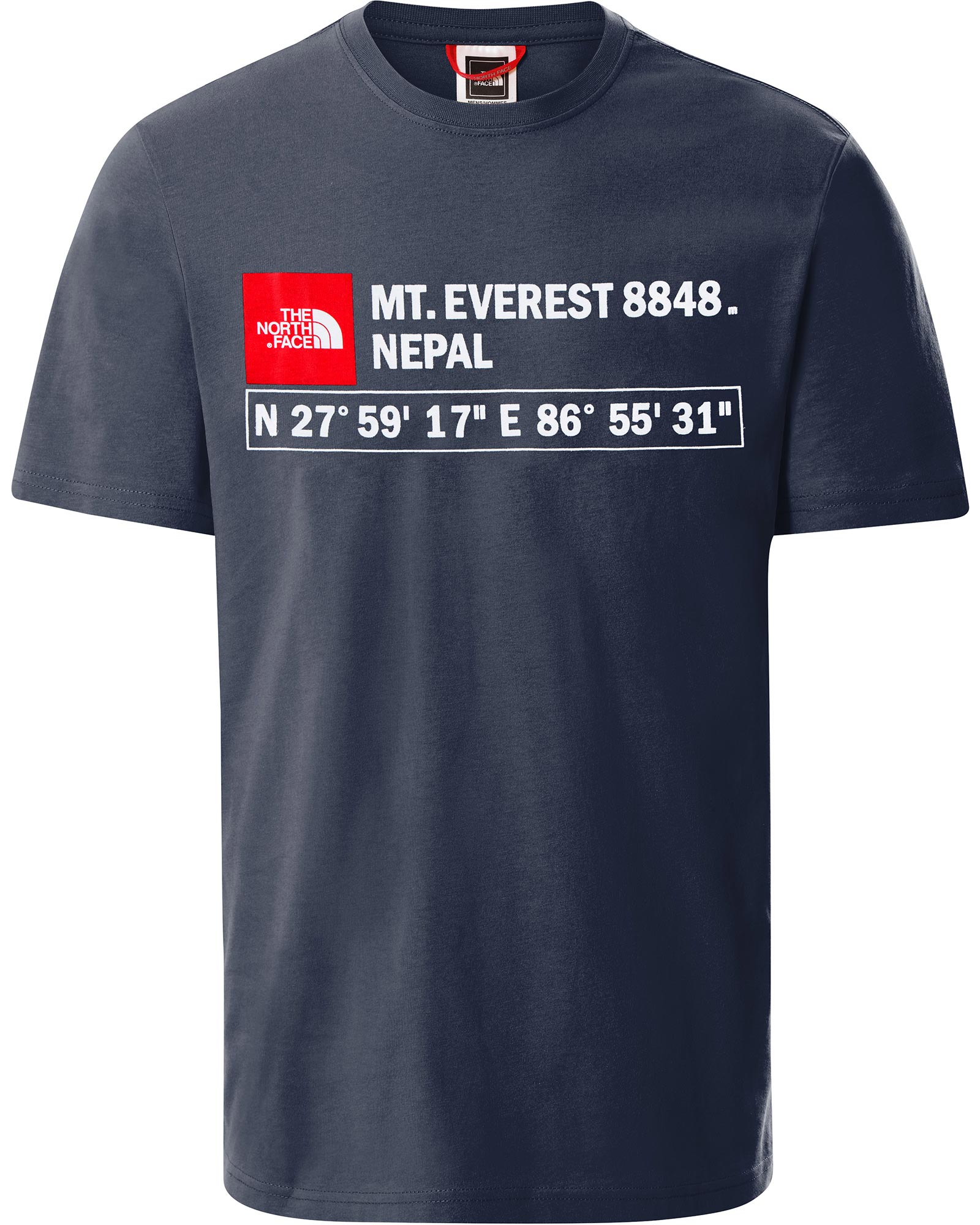 The North Face Mt Everest GPS Logo Men’s T Shirt - Cosmic Blue S