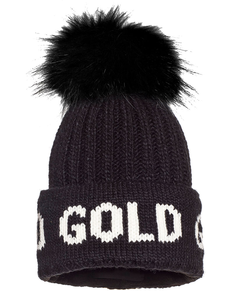 black ski hat