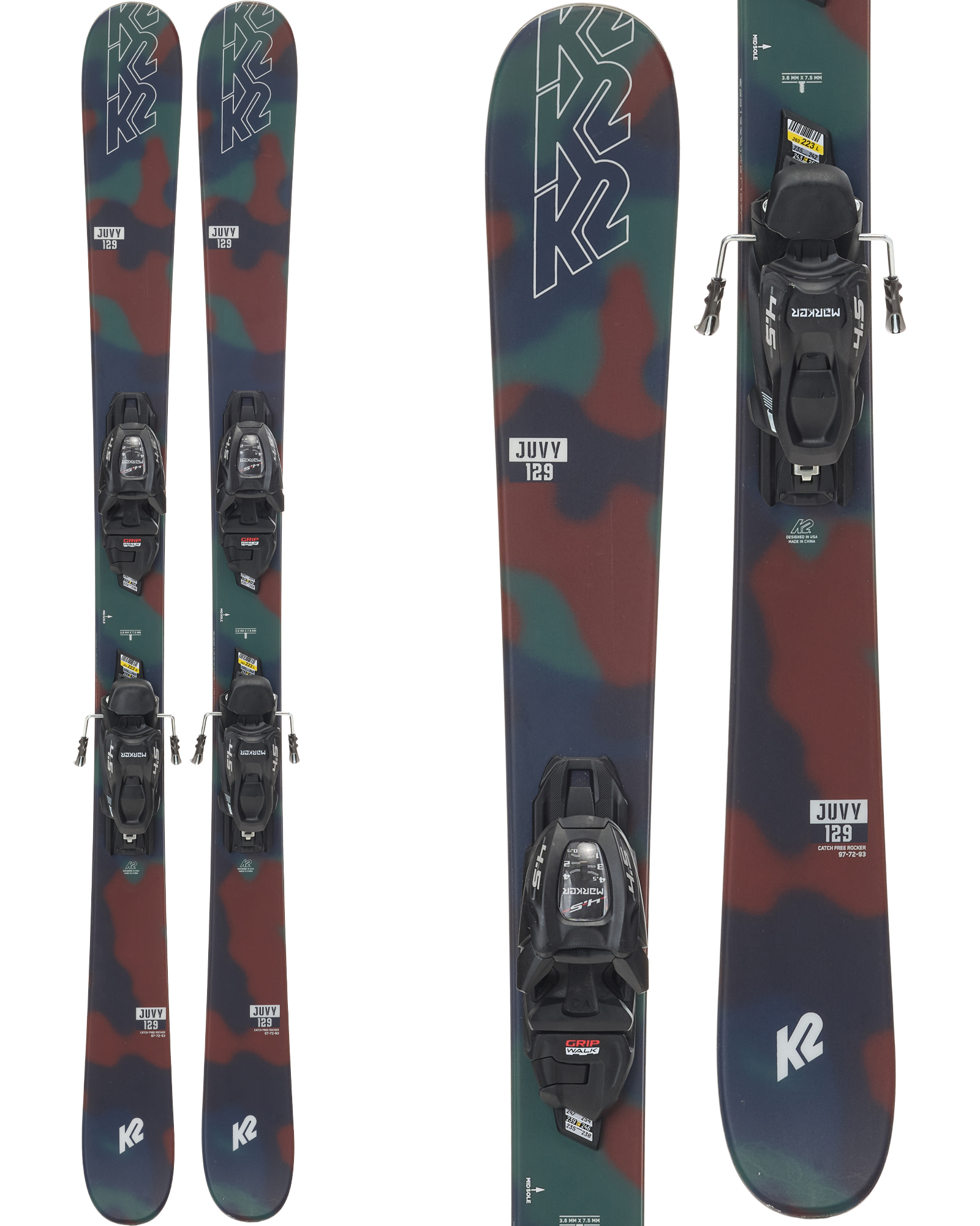 K2 Juvy FDT Youth Skis + FDT 7.0 Bindings 2024 139cm