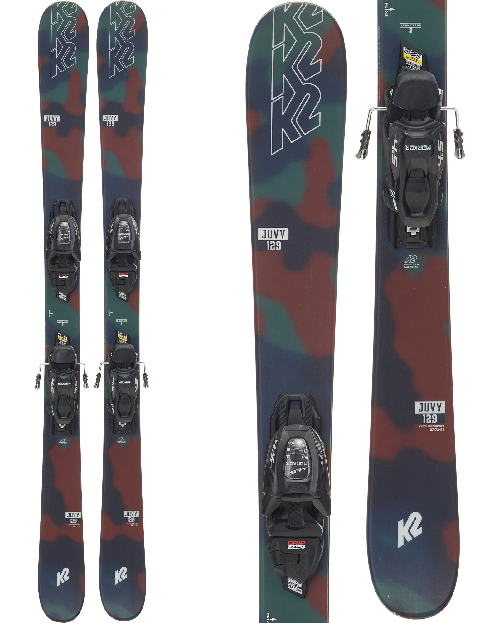 K2 Juvy FDT Youth Skis + FDT 4.5 Bindings 2024