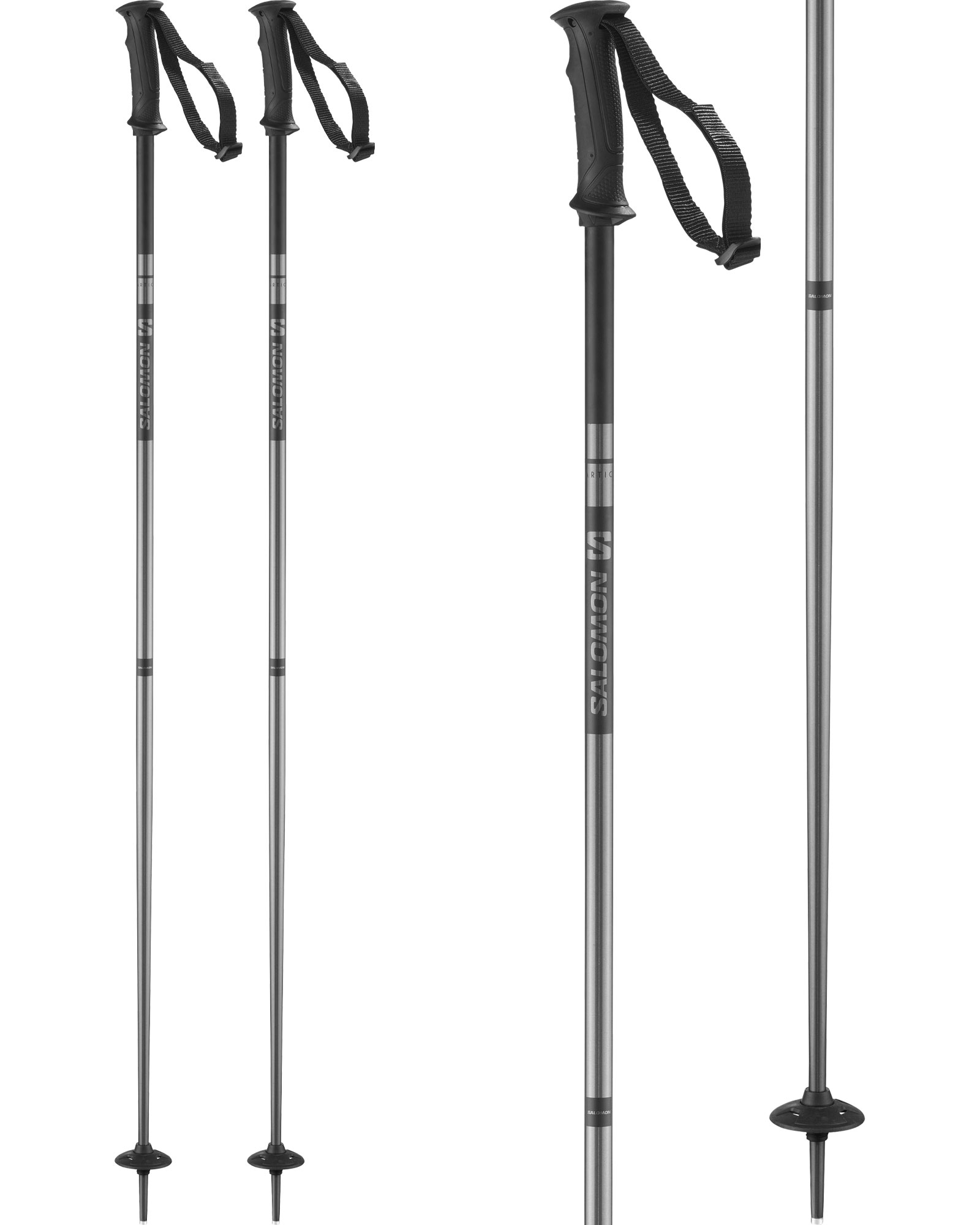 Salomon Hacker Ski Poles - Grey 130cm