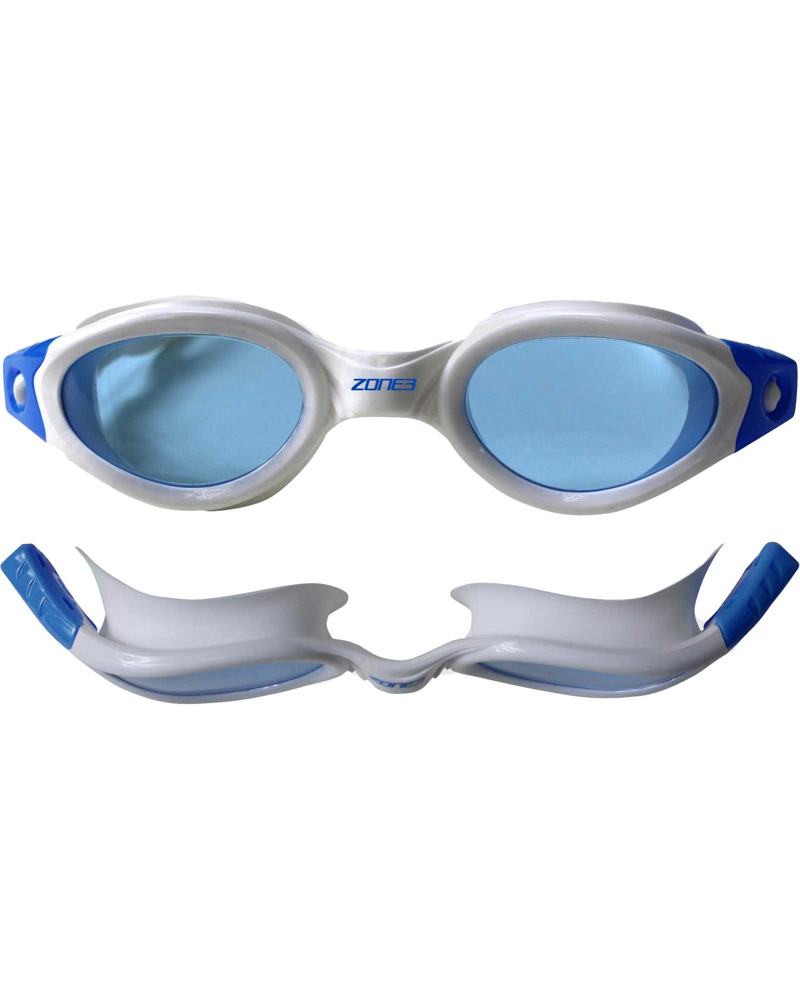 Zone3 Apollo Goggles - White/Blue Lens