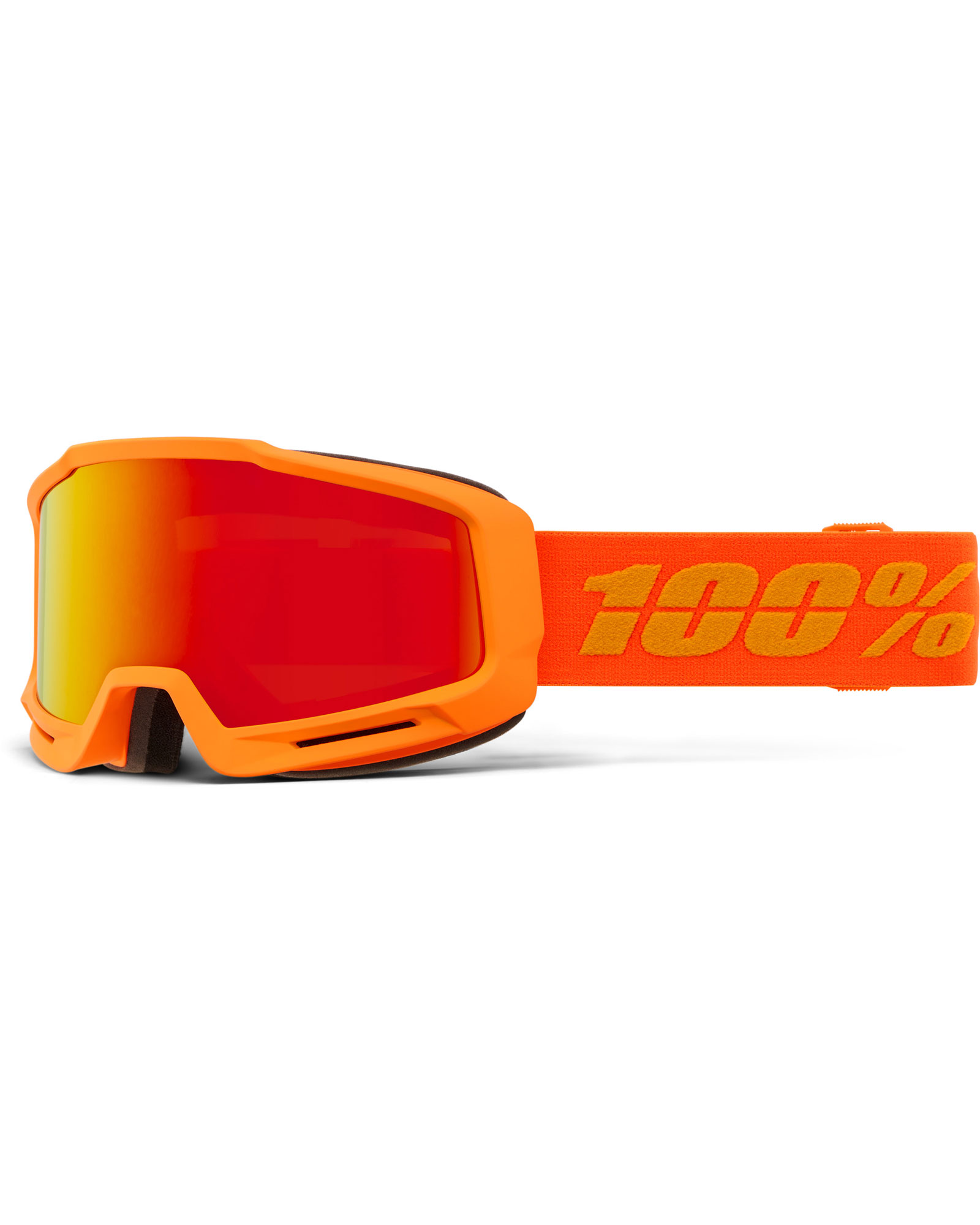100Percent Essential Fluo Orange / HiPER Vermillion Red ML Mirror Goggles 0