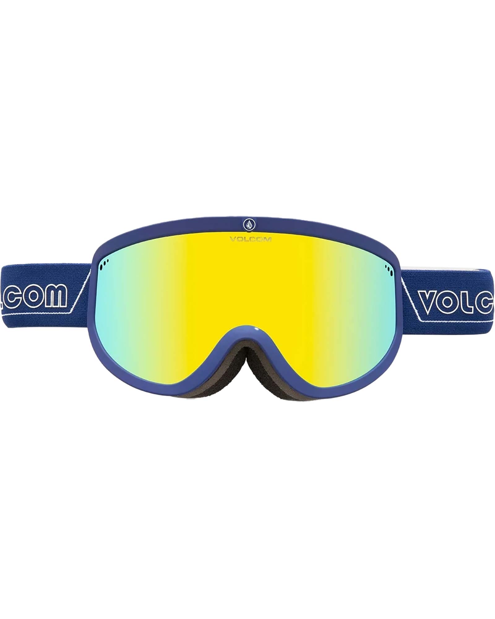 Volcom Footprints Dark Blue/White / Gold Chrome Goggles 0