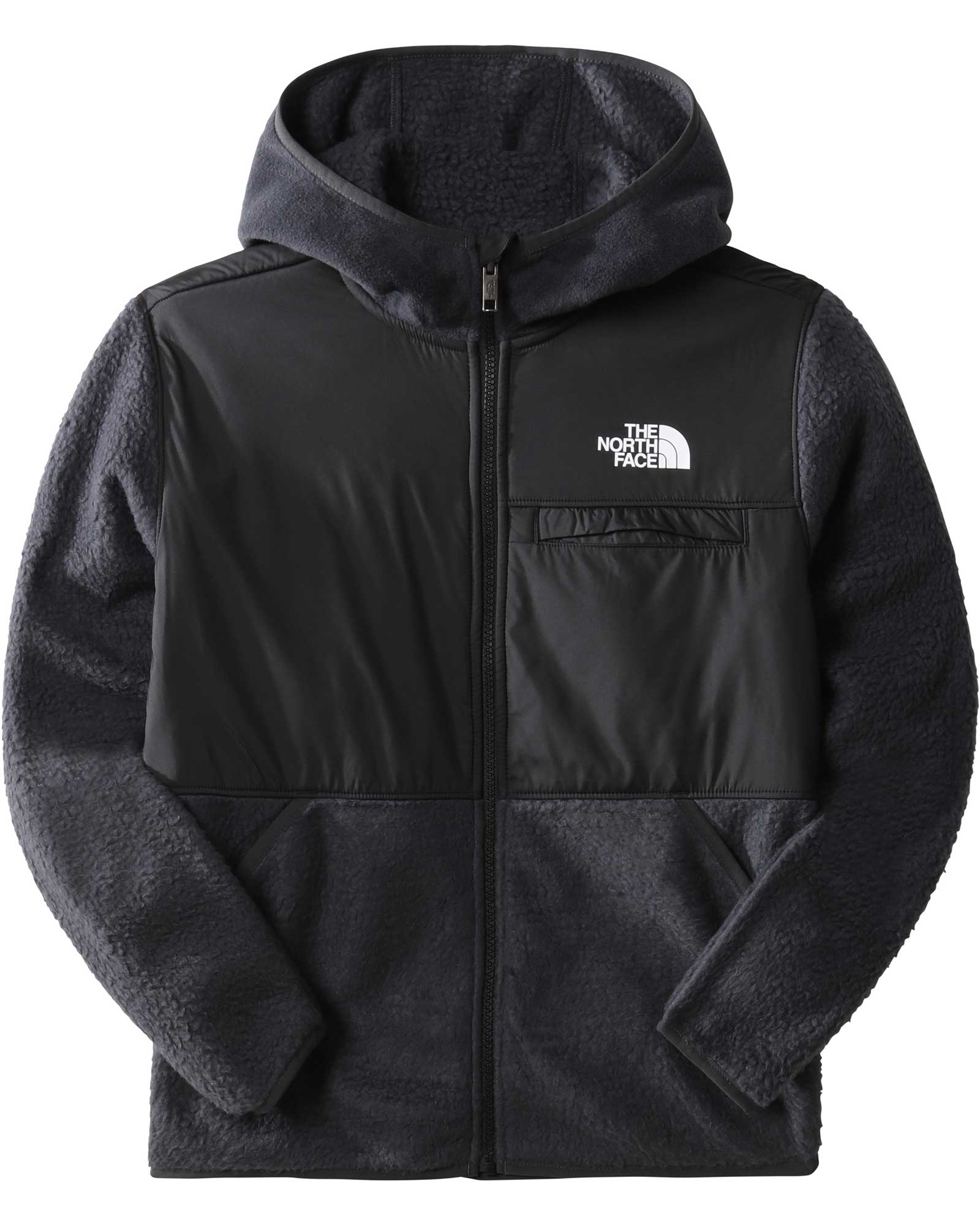 The North Face Forrest Kids’ Fleece Full Zip Hooded Jacket - Asphalt Grey L