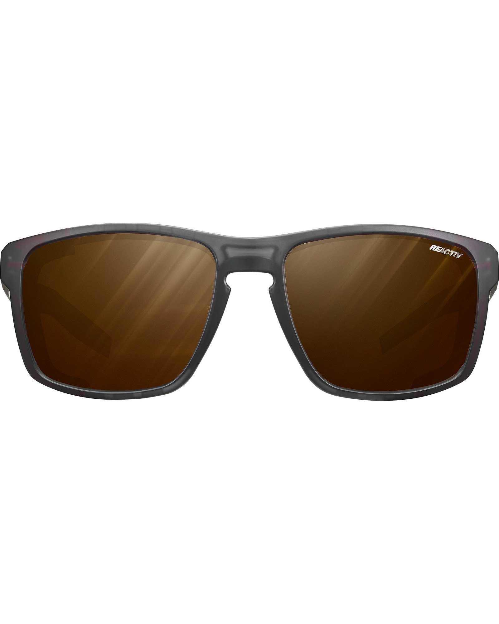Julbo Shield M Matt Black/Orange / Reactiv Polarized 2 4 Sunglasses - Matt Black/Orange