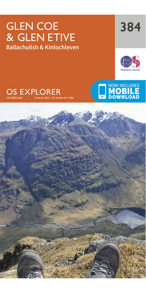 Ordnance Survey Glen Coe   OS Explorer 384 Map