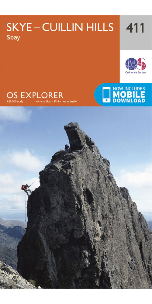 Ordnance Survey Skye   Cuillin Hills   OS Explorer 411 Map