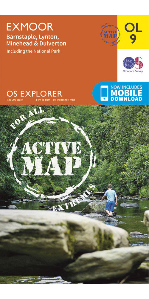 Ordnance Survey Exmoor   OS Explorer Active OL9 Map