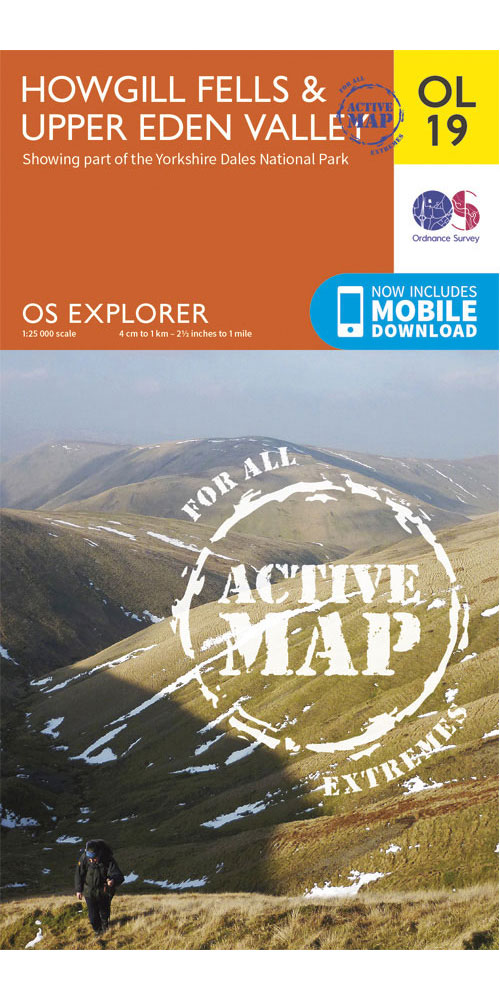 Ordnance Survey Howgill Fells & Upper Eden Valley - OS Explorer Active OL19 Map