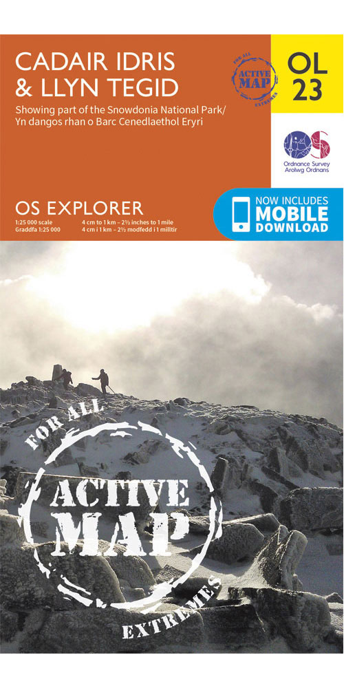 Ordnance Survey Cadair Idris & Llyn Tegid   OS Explorer Active OL23 Map