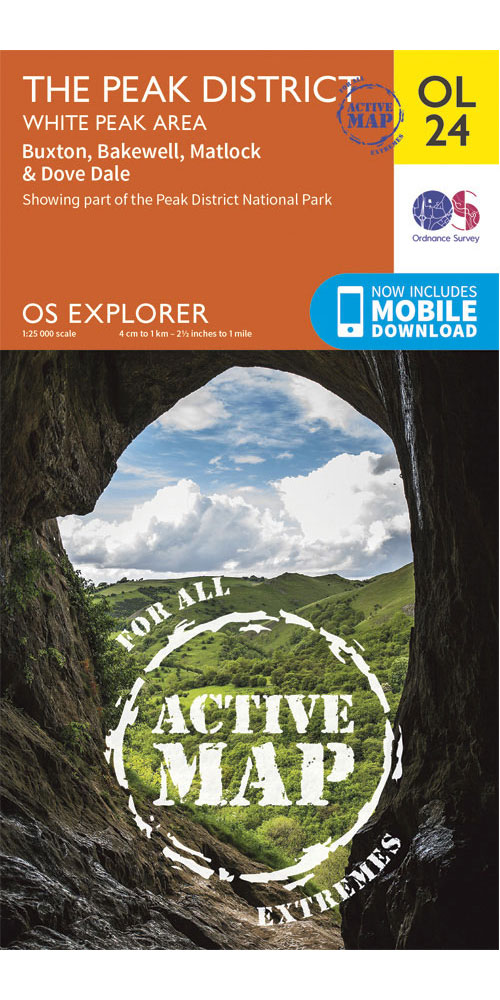Ordnance Survey Active Explorer OL24: The Peak District