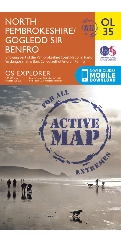 Ordnance Survey North Pembrokeshire   OS Explorer Active OL35 Map