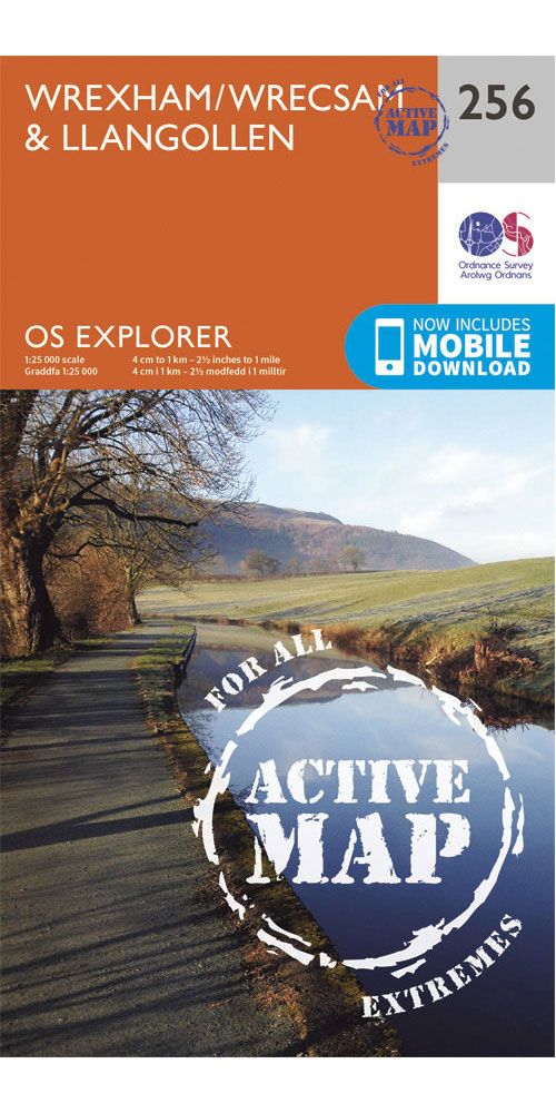 Ordnance Survey Wrexham   OS Explorer Active 256 Map