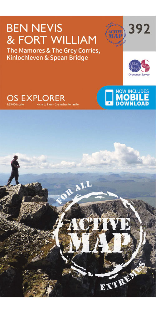 Ordnance Survey Ben Nevis   OS Explorer Active 392 Map