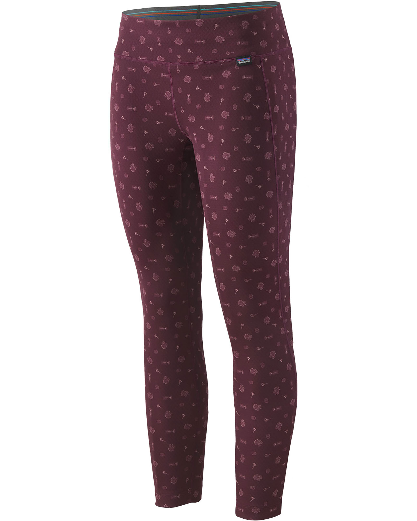 Patagonia Capilene Women’s Midweight Tights - Fire Floral: Night Plum XS