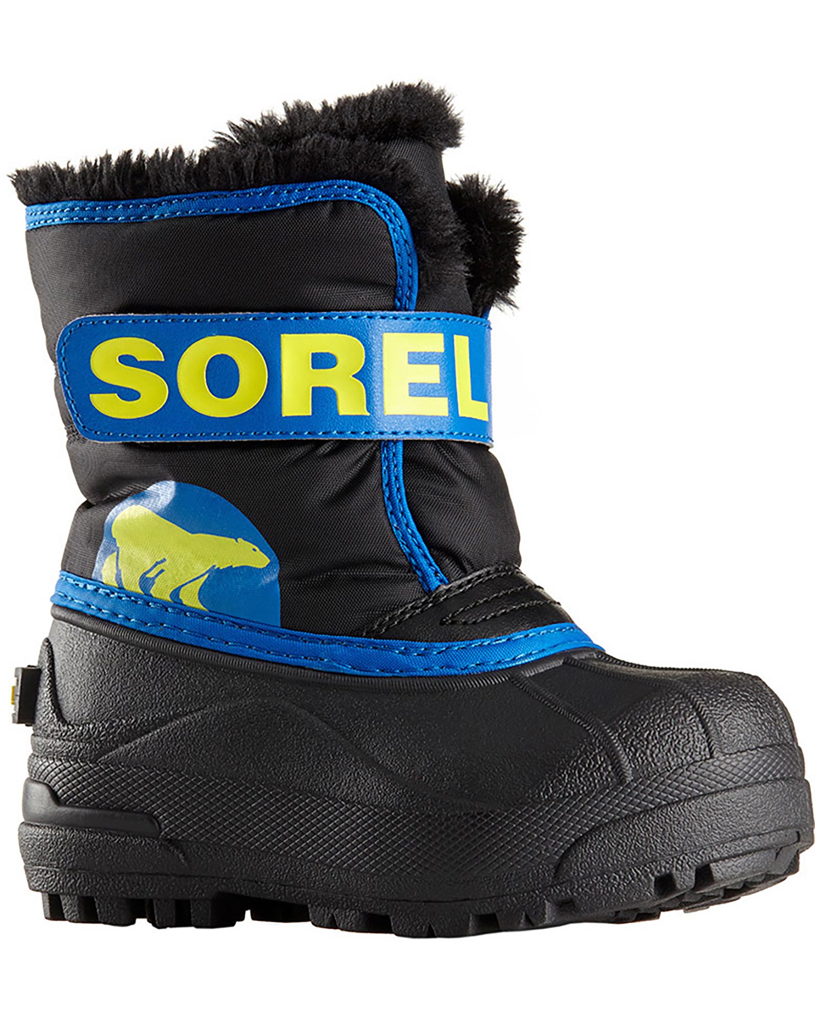Sorel Snow Commander Toddler Snow Boots - Black/Super Blue UK 11 INF