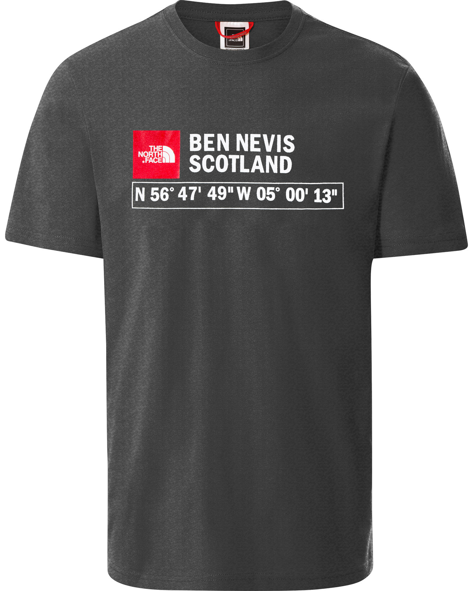 The North Face GPS Logo Men’s T Shirt Ben Nevis - Medium Grey Heather XS