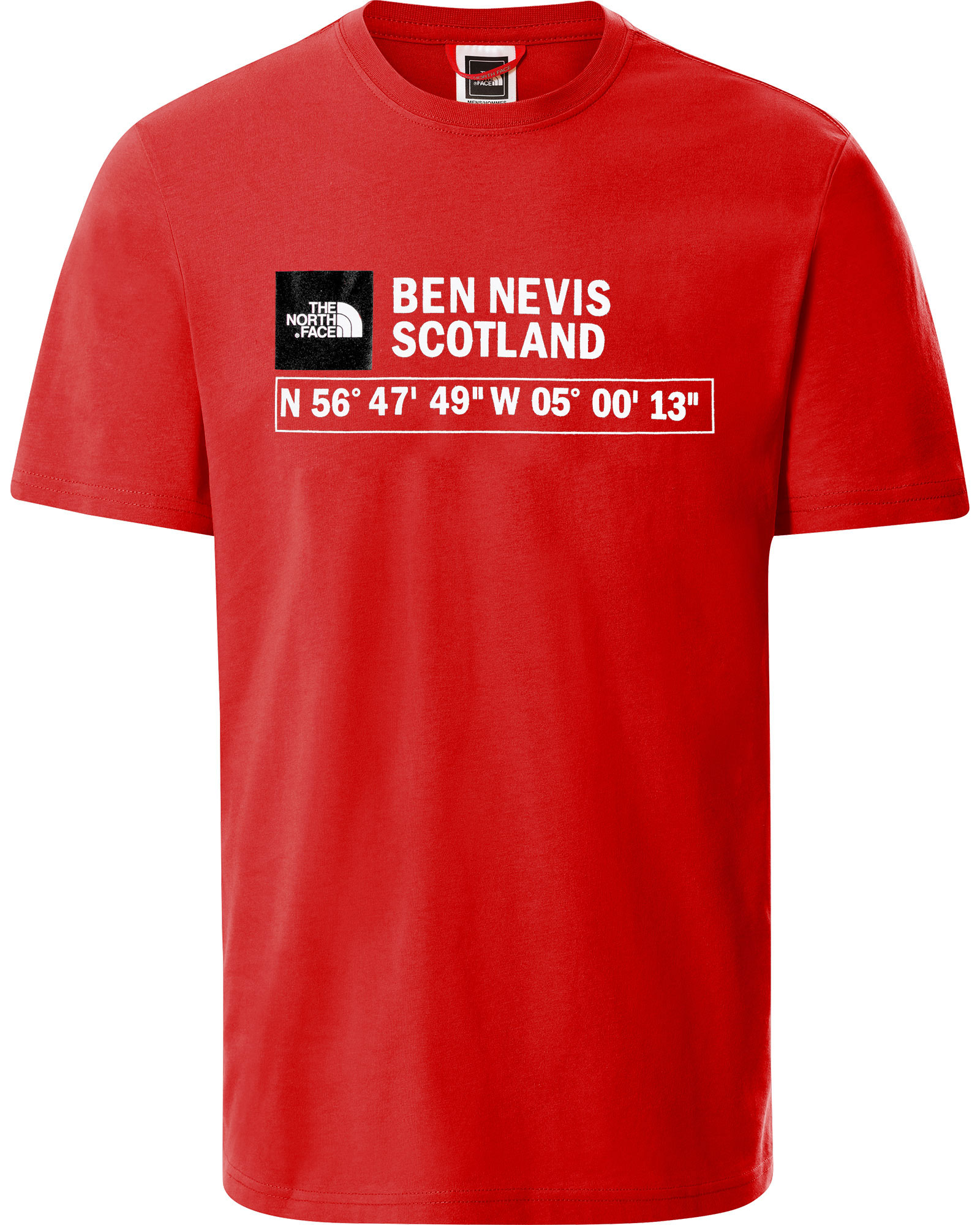 The North Face GPS Logo Men’s T Shirt Ben Nevis - TNF Red XS