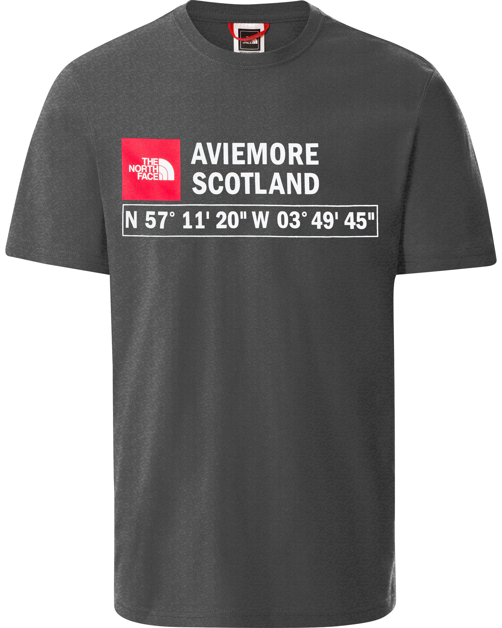 The North Face GPS Logo Men’s T Shirt Aviemore - Medium Grey Heather L