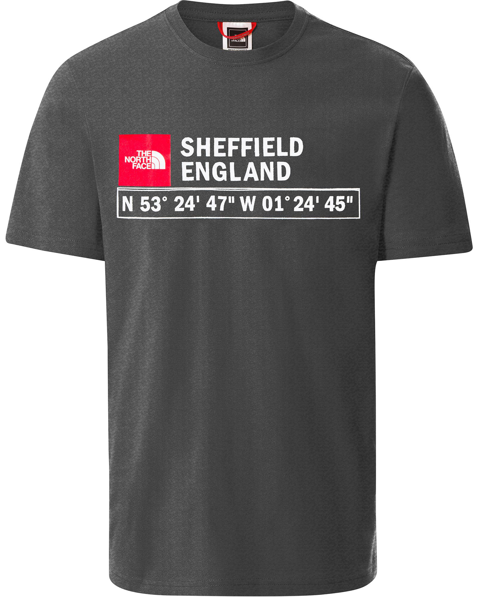 The North Face GPS Logo Men’s T Shirt Sheffield - Medium Grey Heather L