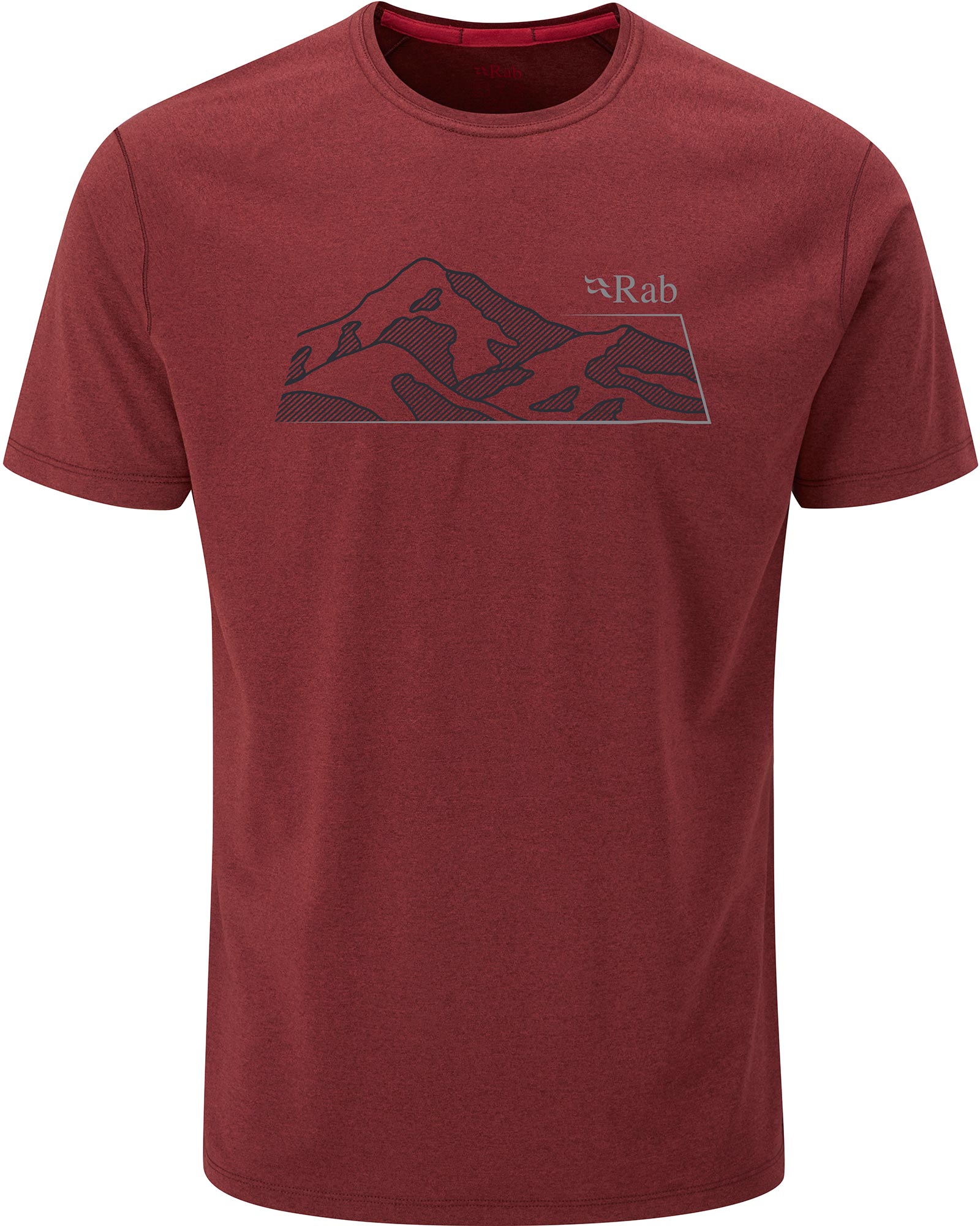Rab Mantle Mountain Men’s T Shirt - Oxblood Red Marl S
