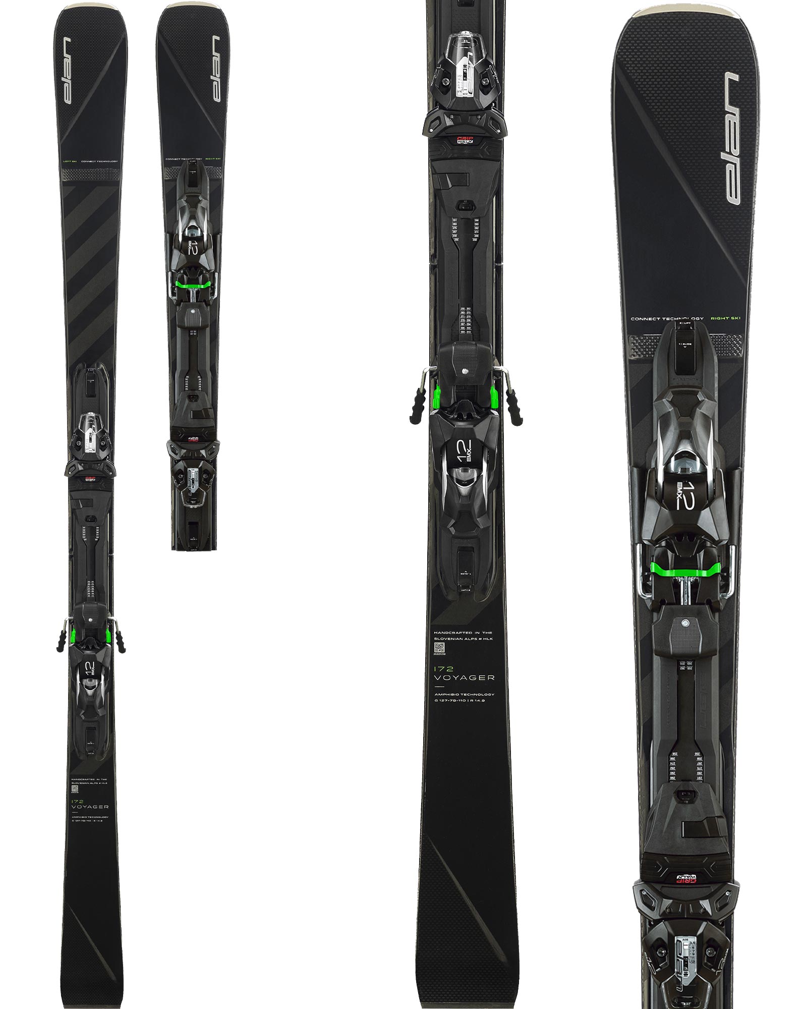 Elan Voyager Fusion X package Skis + EMX 12.0 GW Bindings 2023 160cm