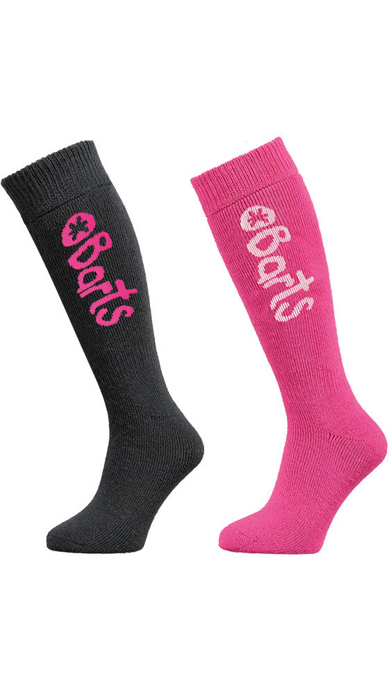 Barts Twin Pack Kids’ Socks - Anthracite/Fuchsia M