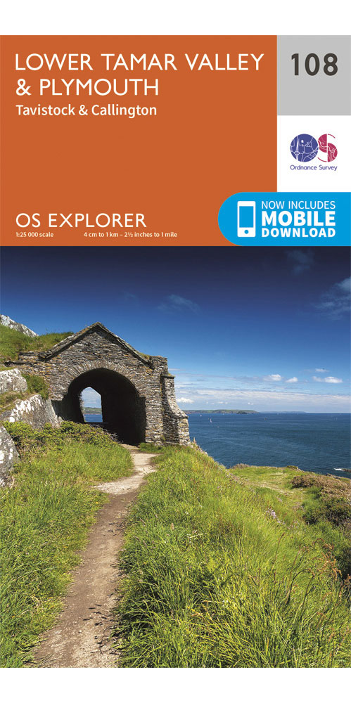 Ordnance Survey Lower Tamar Valley & Plymouth   OS Explorer 108 Map