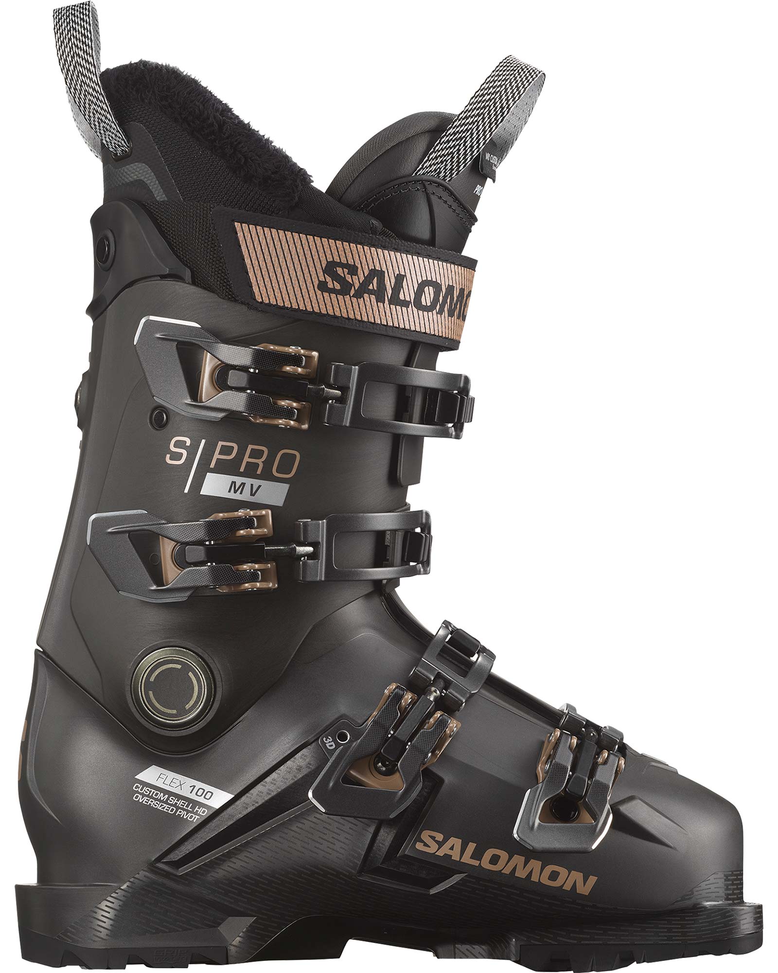 Salomon S/PRO MV 100 W GW Women’s Ski Boots 2024 - beluga metallic/pinkgold metallic/black MP 26.5