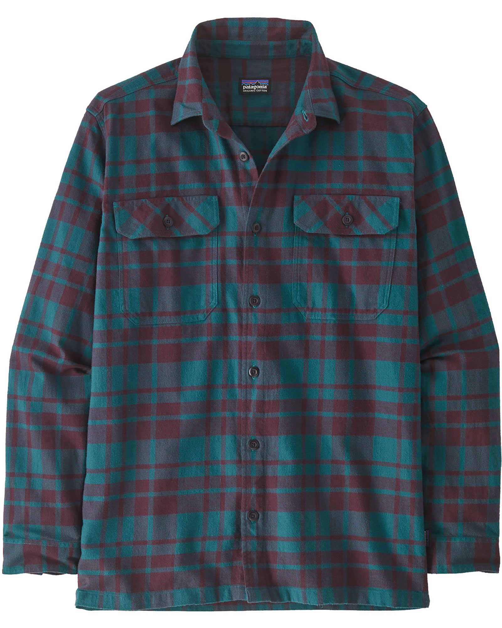 Patagonia Men’s Organic Long Sleeve Flannel Shirt - Ice Caps: Belay Blue L