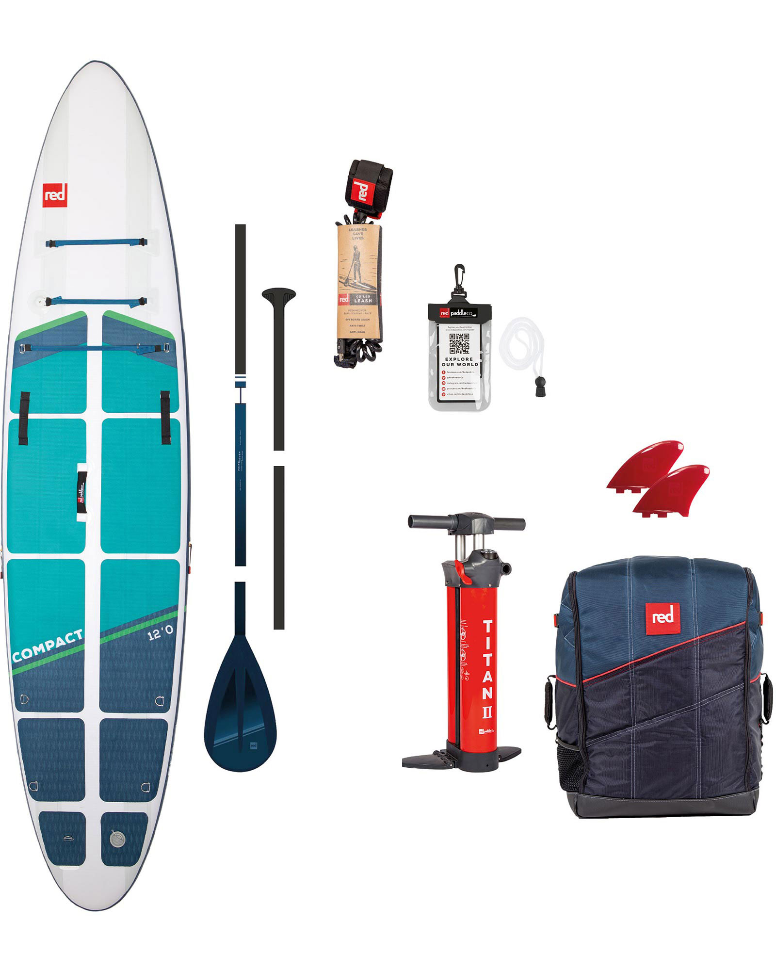 Red 12.0 - Compact Inflatable Paddleboard Package 22
