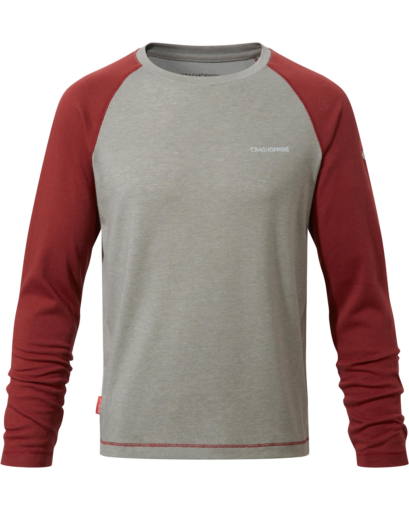 Craghoppers NosiLife Barnaby Kids’ Long Sleeve T Shirt - Carmine Red 9 Years