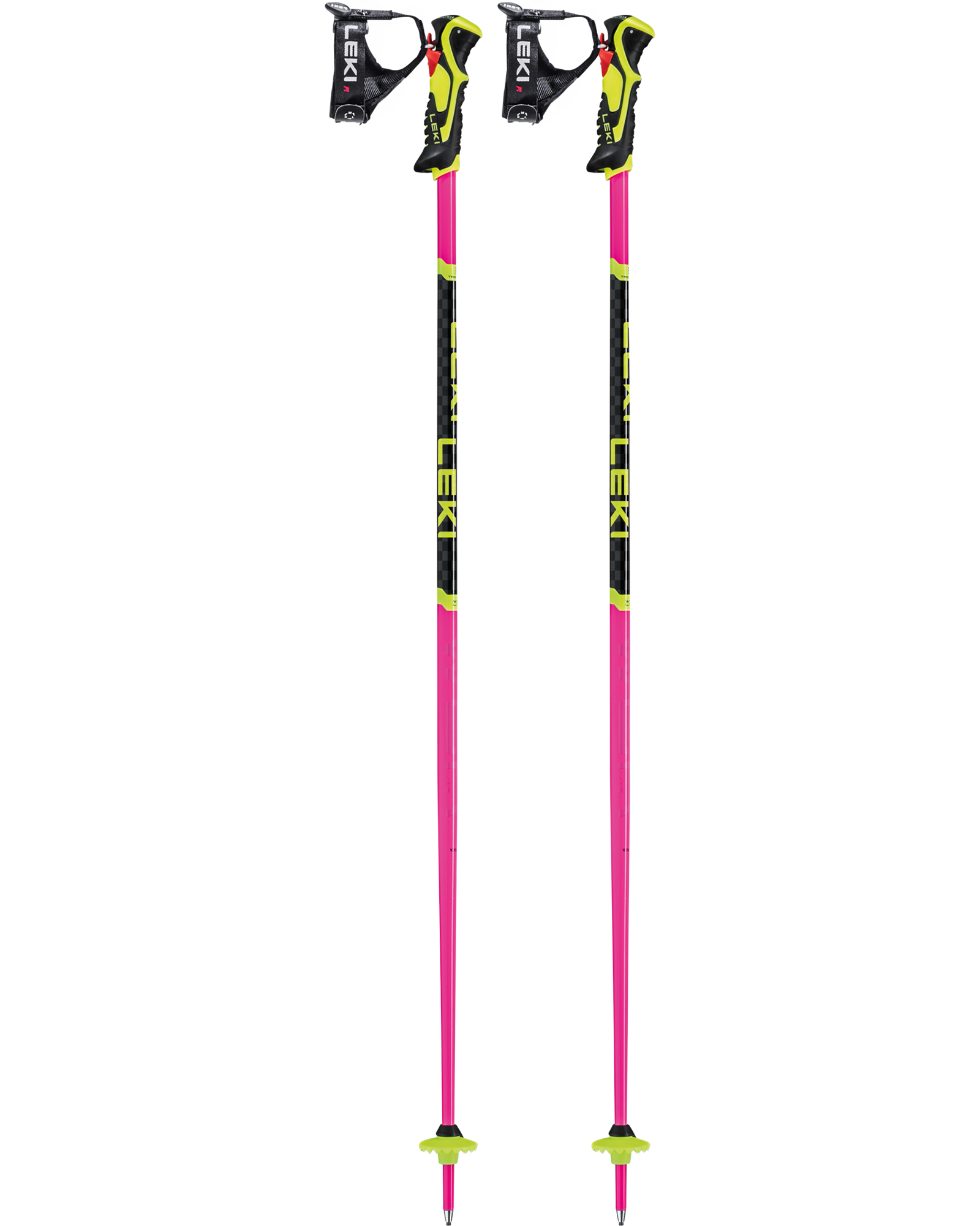 Leki WCR Lite SL Youth Ski Poles - Pink Neon 110cm