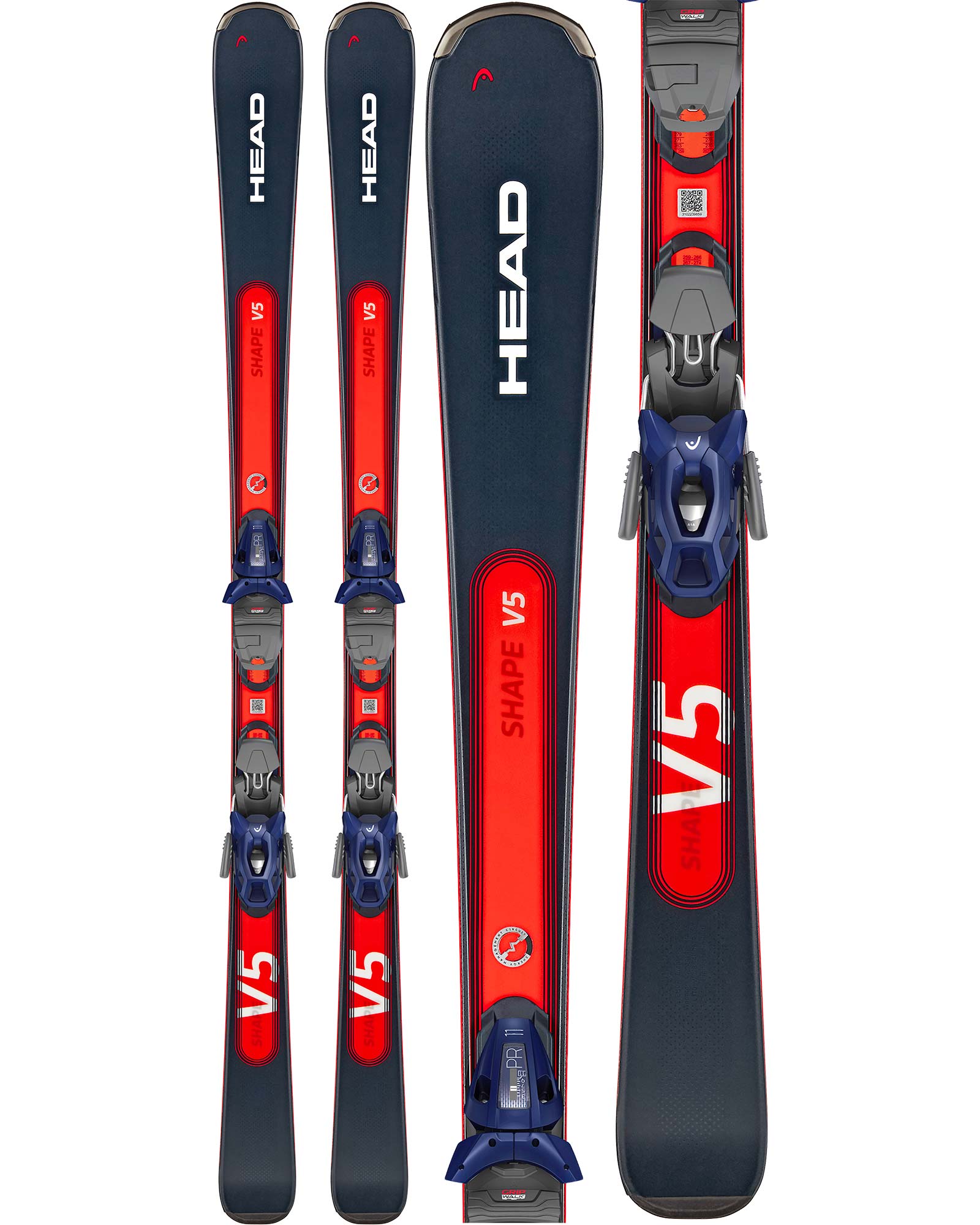 Head Shape e.V5 Skis + PR 11 GW Bindings 177cm