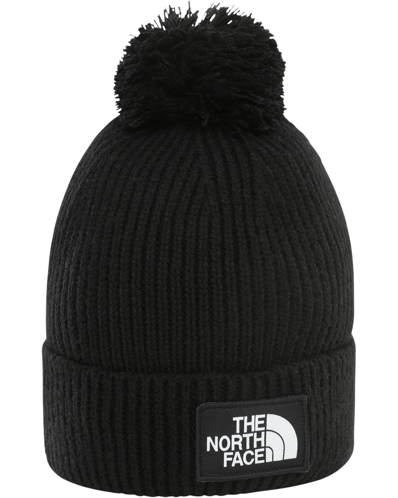 The North Face Logo Box Pom Beanie - TNF Black