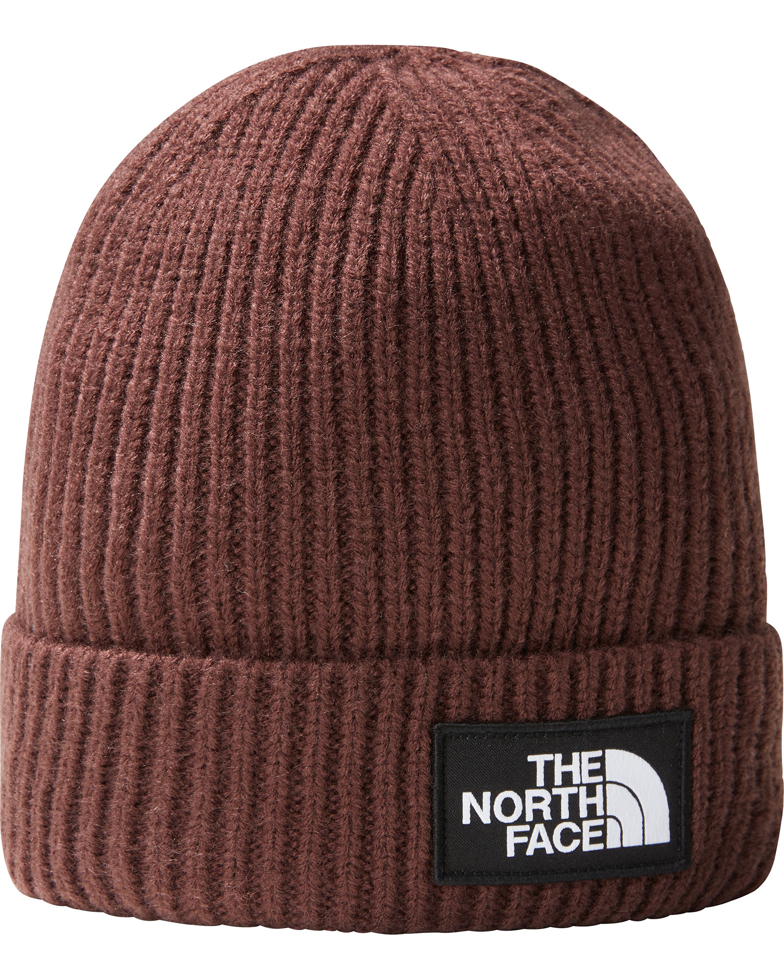 The North Face Logo Box Cuffed Beanie - Coal Brown