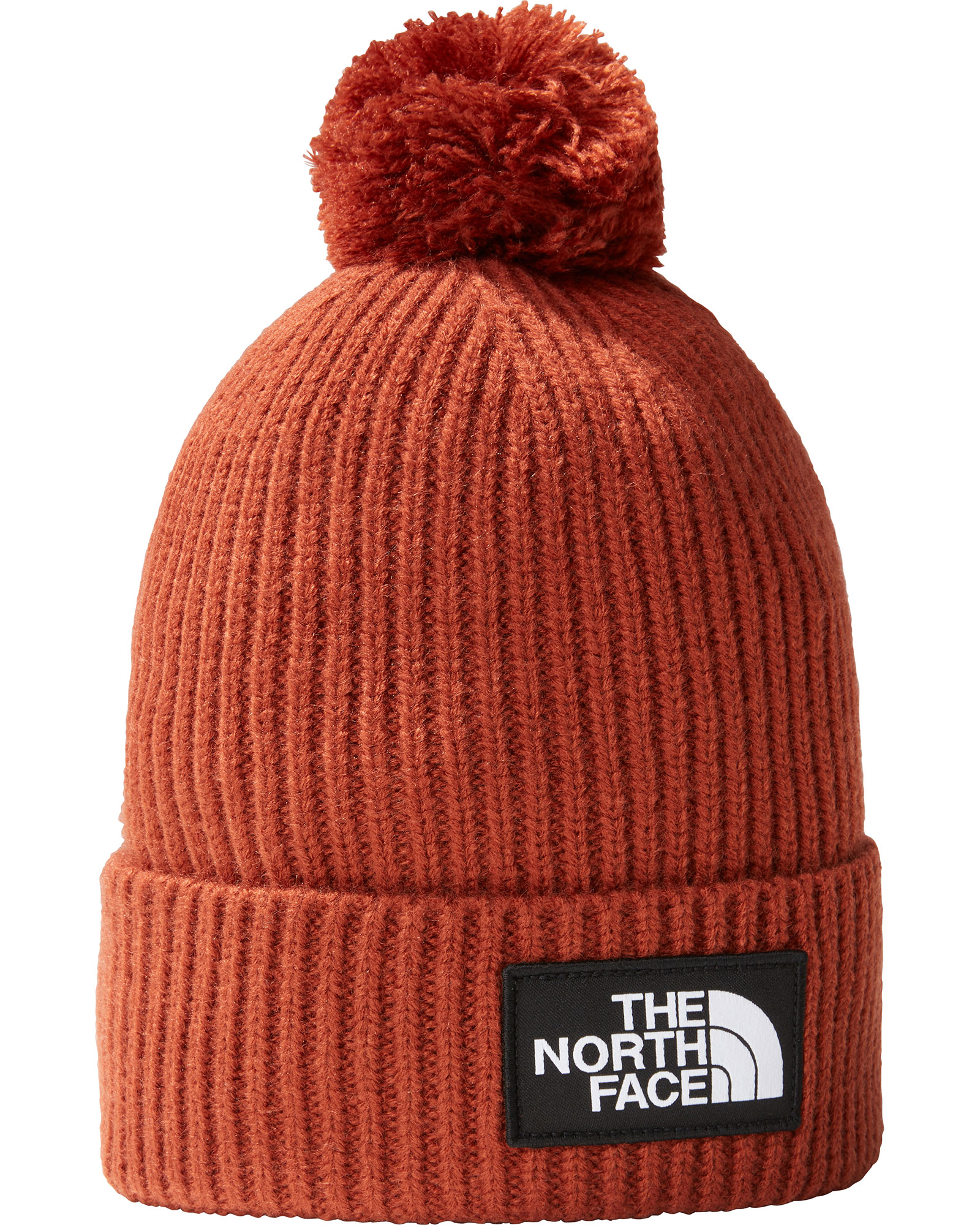 The North Face Logo Box Pom Beanie - Brandy Brown