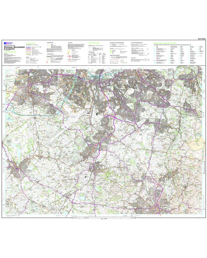Ordnance Survey Wilmslow, Macclesfield & Congleton   OS Explorer OL268 Map