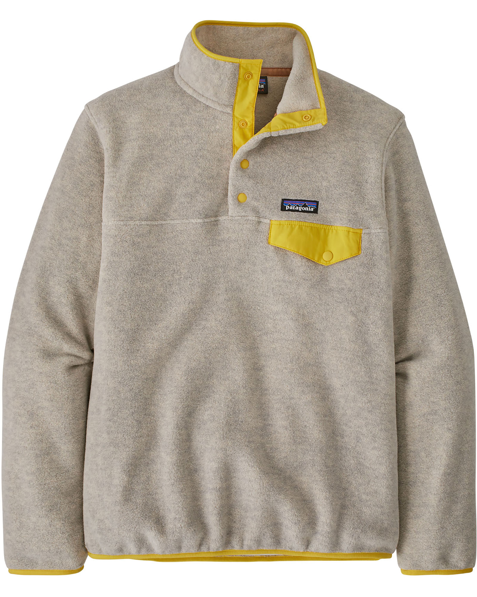 Patagonia Lwt Synchilla Women’s Snap T Pullover - Oatmeal Heather/Shine Yellow M